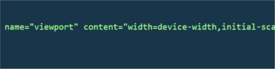 HTML Responsive Meta viewport tag